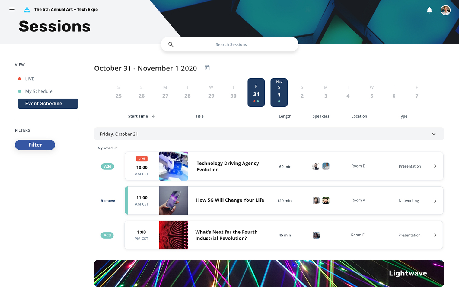 screenshot of Expo Pass